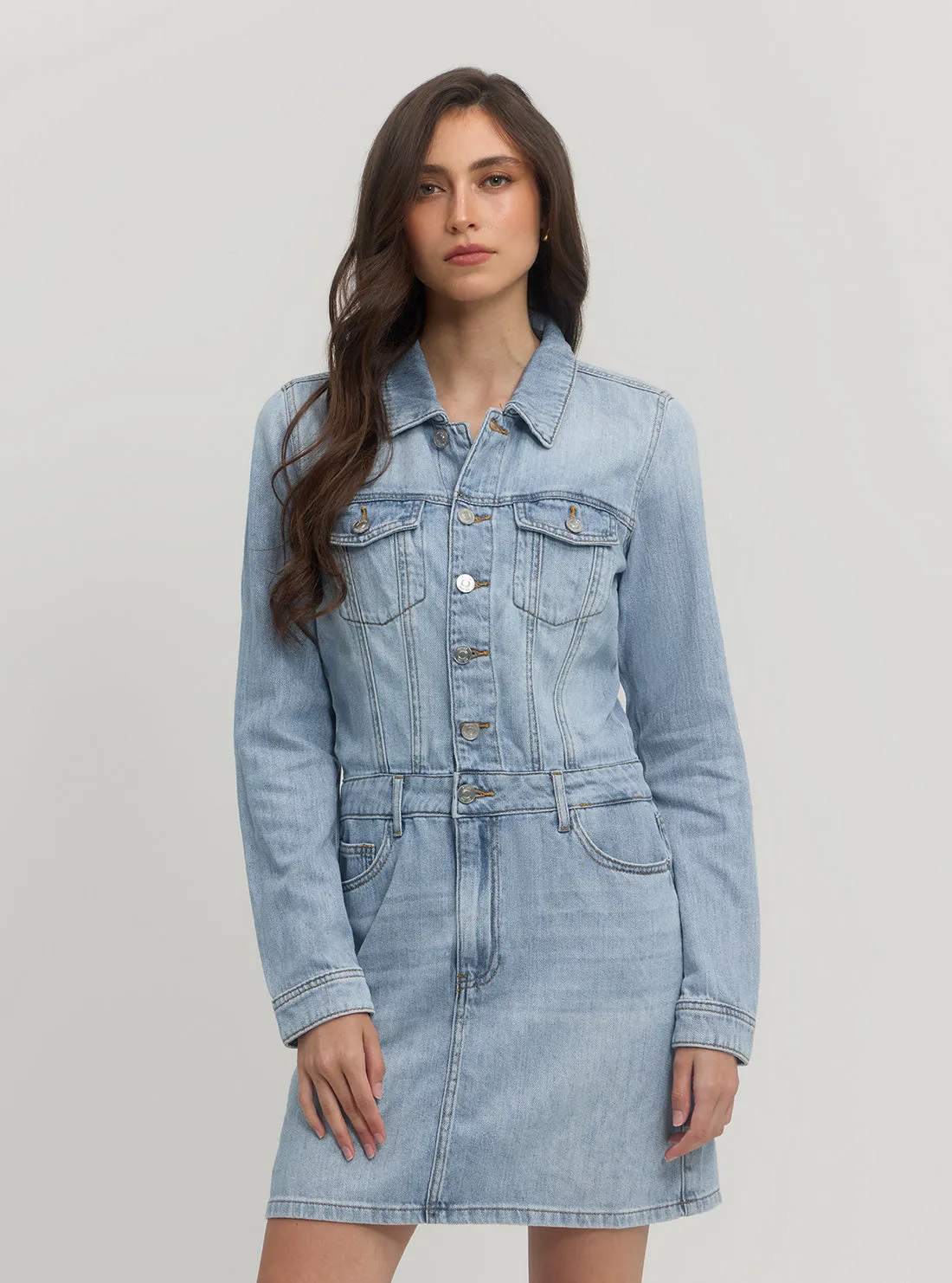 Dreamy Presence Blue Denim Kenia Mini Dress