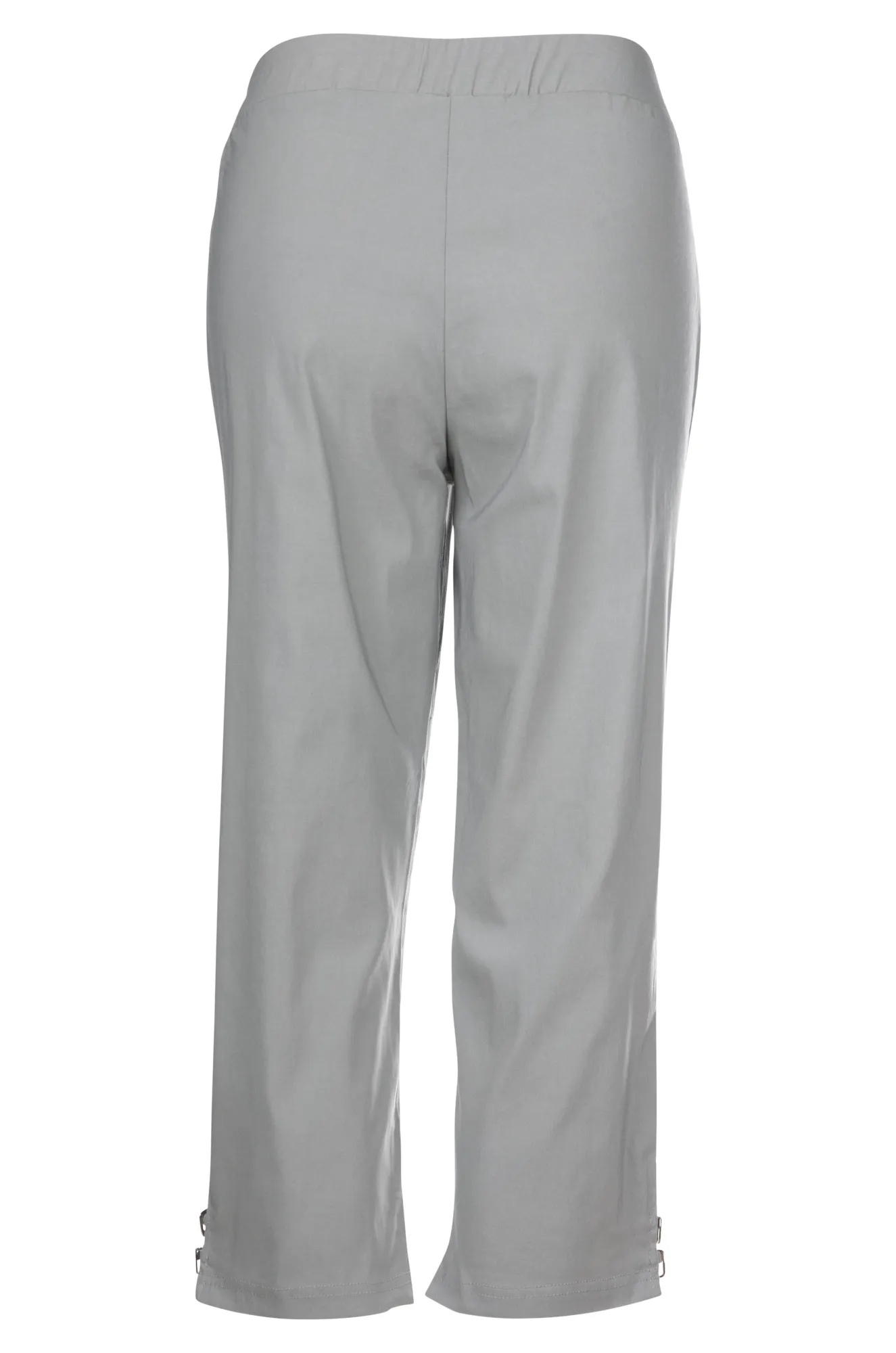 Platinum Bengaline Mid Calf Pant | SILVER | 6303A1 Casual Stretch Wear No Gap Waistband