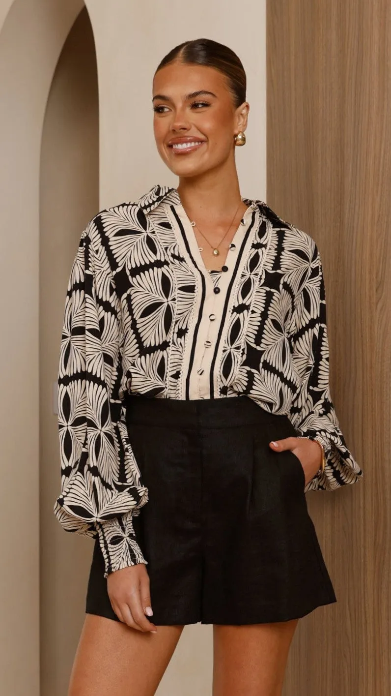 Flora Top - Cortana Print Functional Fashion