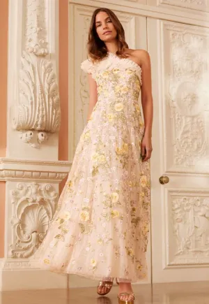 packable Cafe Vibe Florine One-Shoulder Ankle Gown