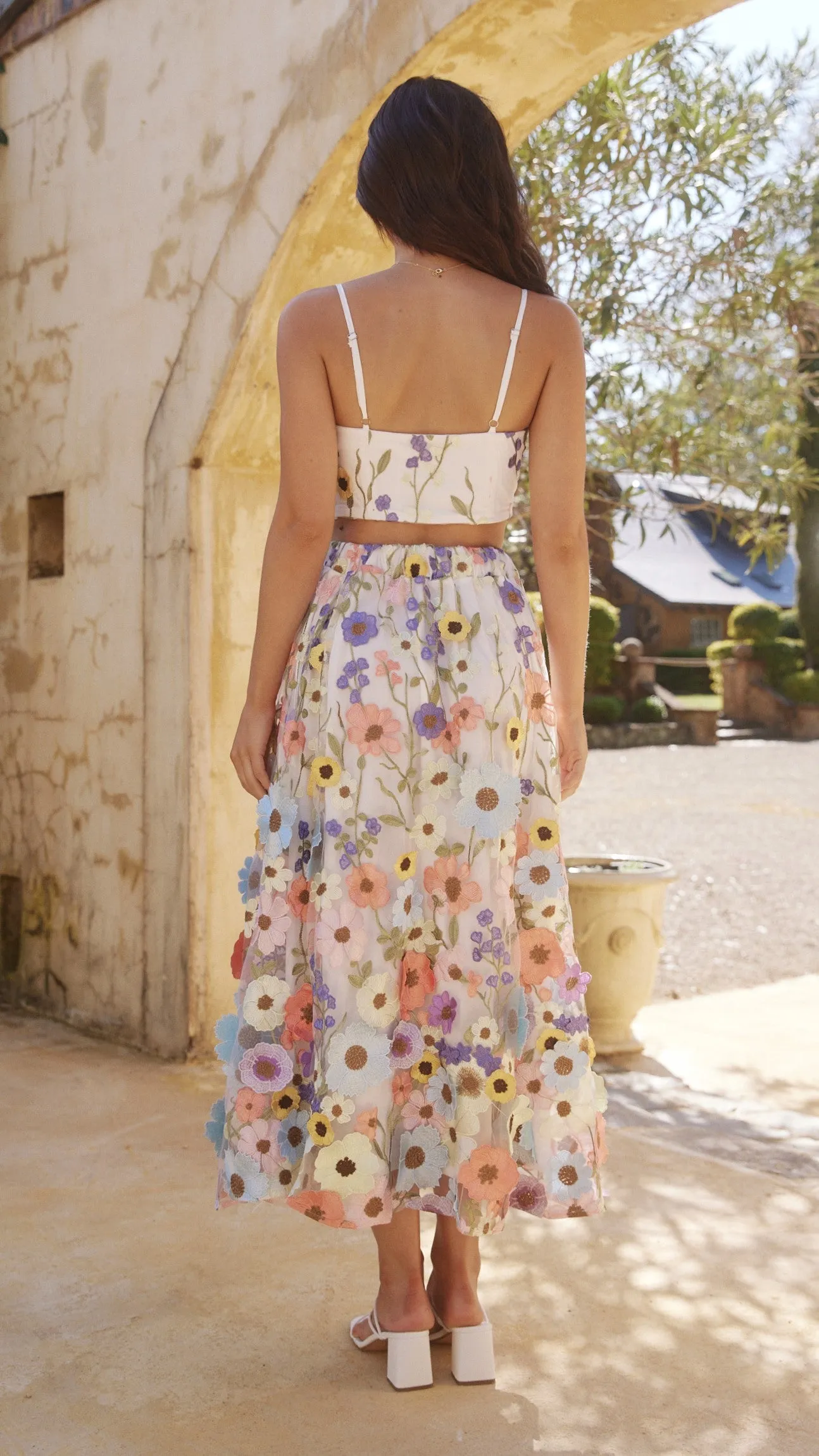 Naja Crop Top - Multi Floral Carnival Look