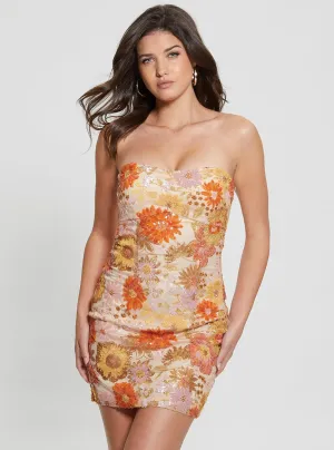 Casual Smart Orange Fia Sequin Mini Dress