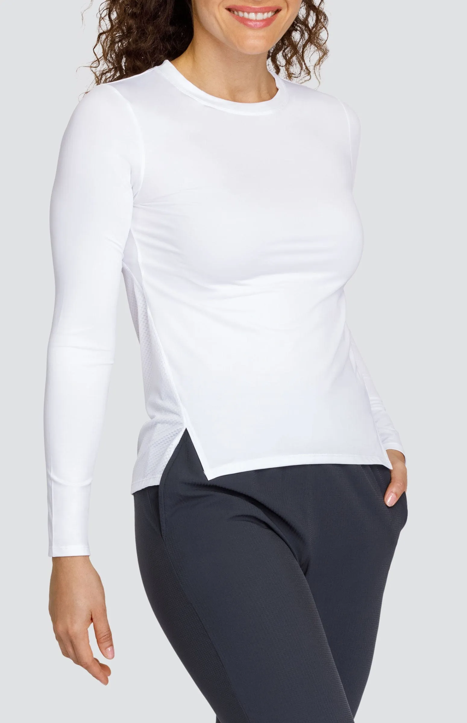 Gracen Top - Chalk White Functional Fit Wrinkle Resistant Material