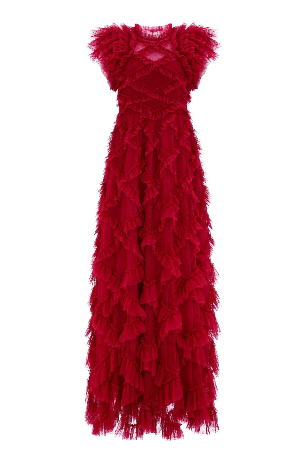 Genevieve Ruffle Gown Festive Mood