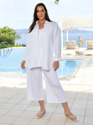 Relaxed Cut Renee Jersey Trouser - White