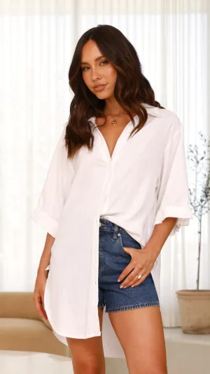 Chic Fit Samson Button Up Shirt - White