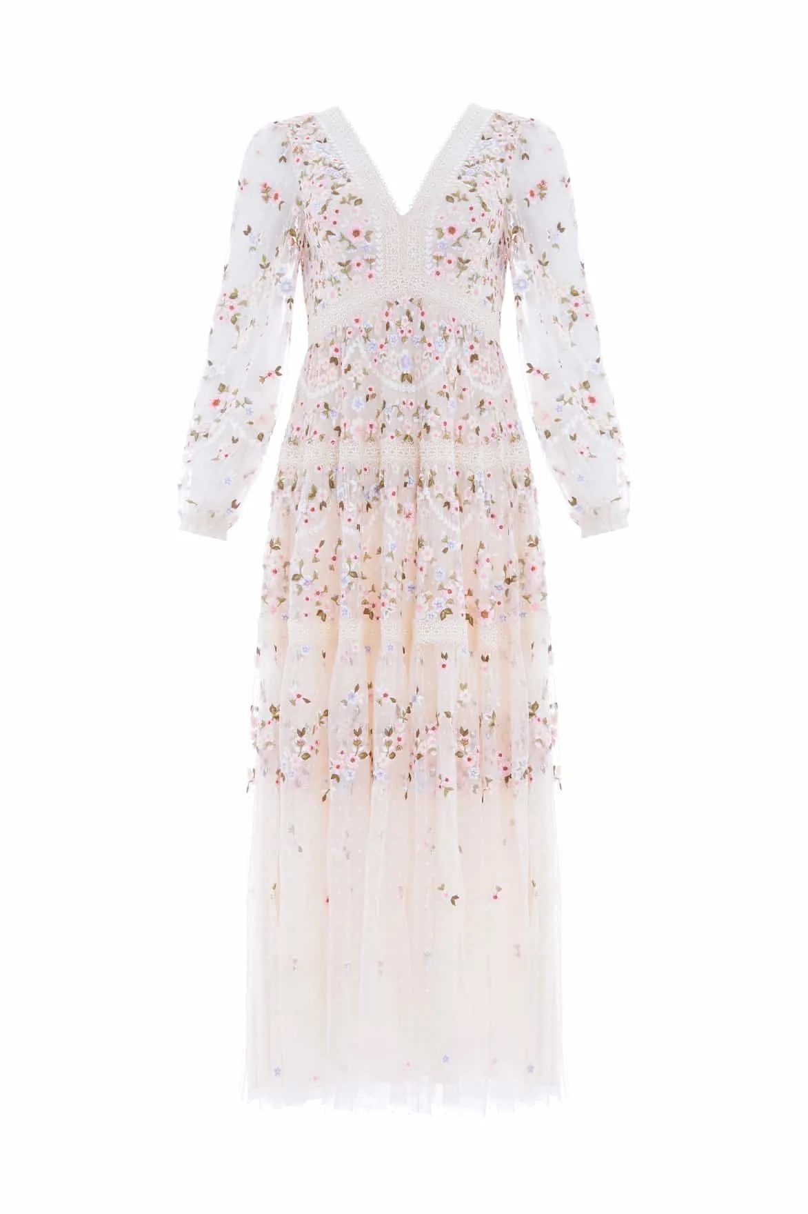 summer look Garland Ribbon Ankle Gown