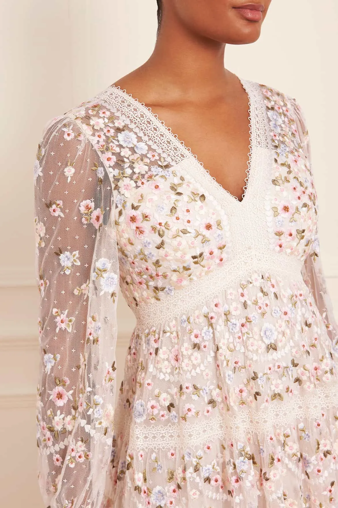 Low Maintenance Garland Ribbon Ankle Gown