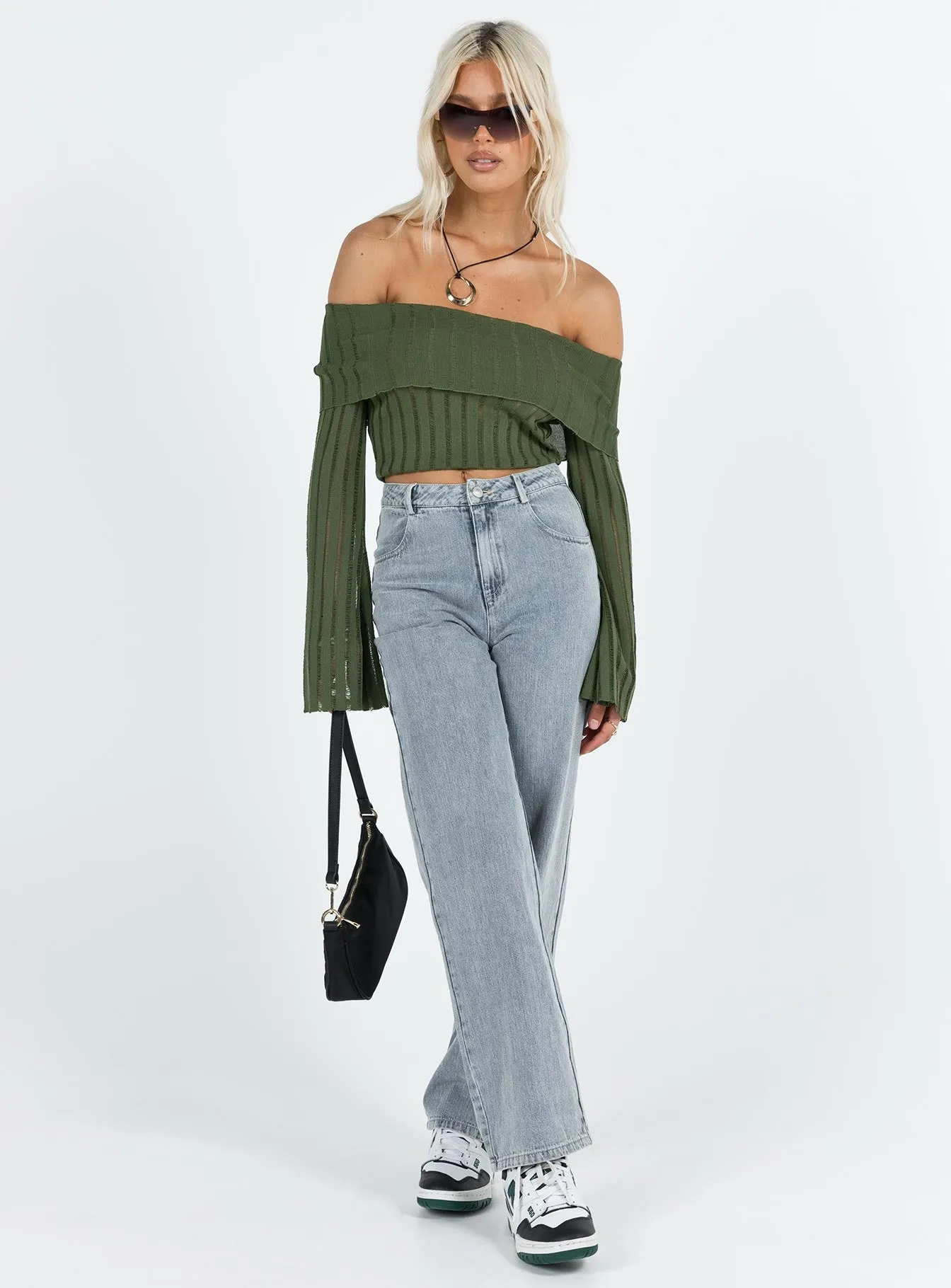 Garza Wide Leg Jeans Denim Basic Style