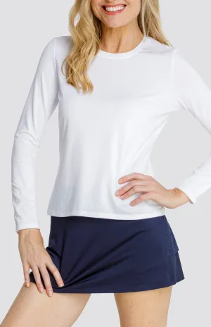 Unisex style Heathered Fabric Gastonia Top - Chalk White