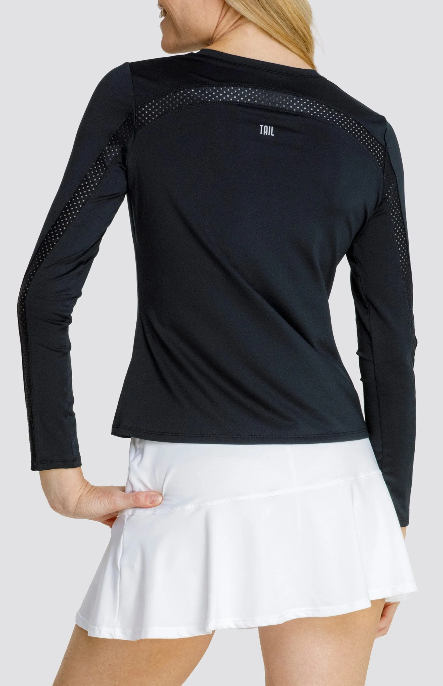 Gastonia Top - Onyx Black Subtle Embroidery