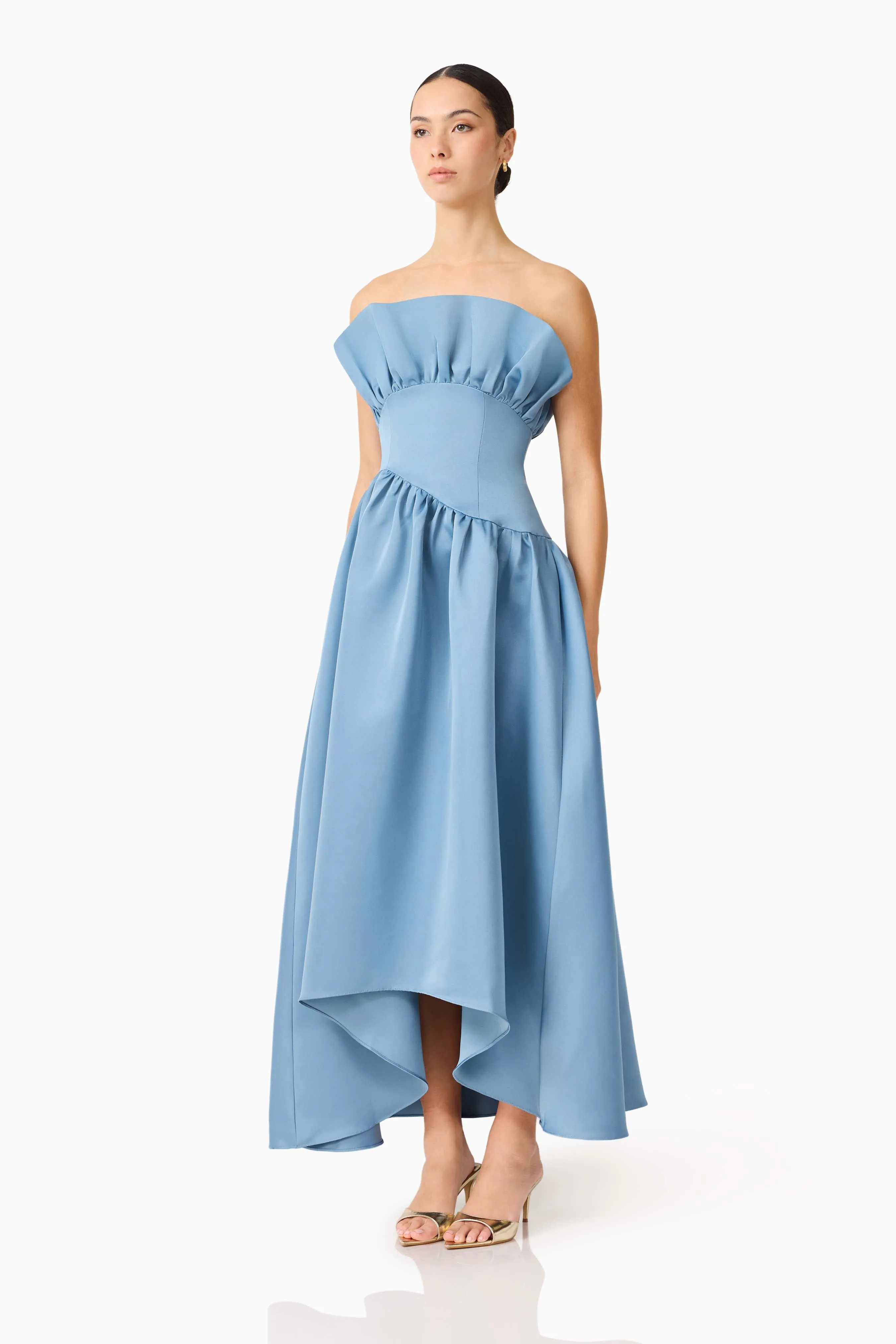 Seamless Finish Laurel Sleeveless Maxi Dress in Steel Blue