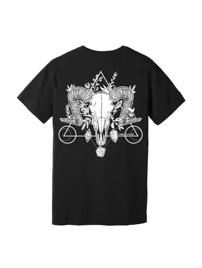 Goat Skull ?? Unisex T-Shirt Soft Base Longline Hemline