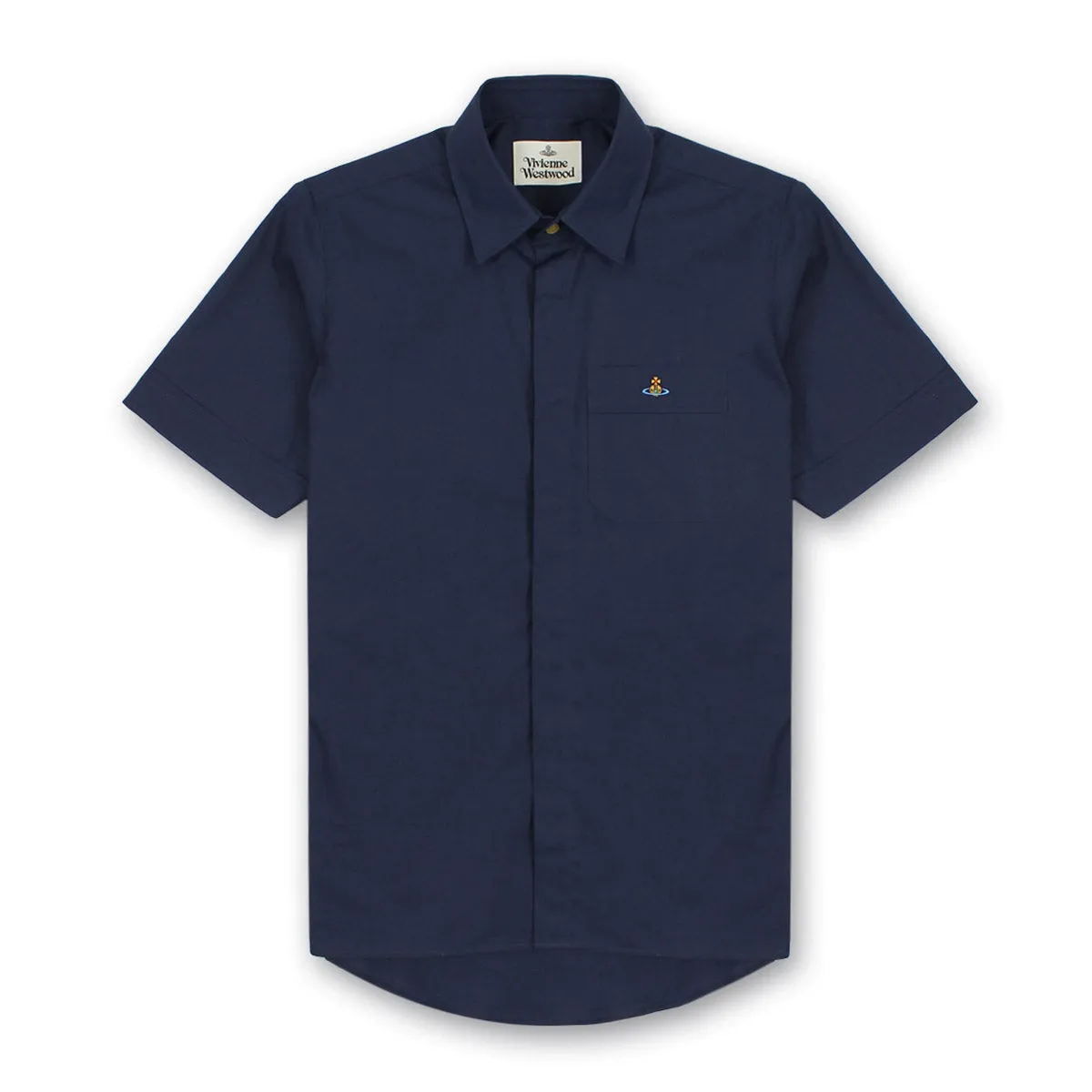 Vivienne Westwood - Classic Orb SS Shirt in Navy Minimalist Style