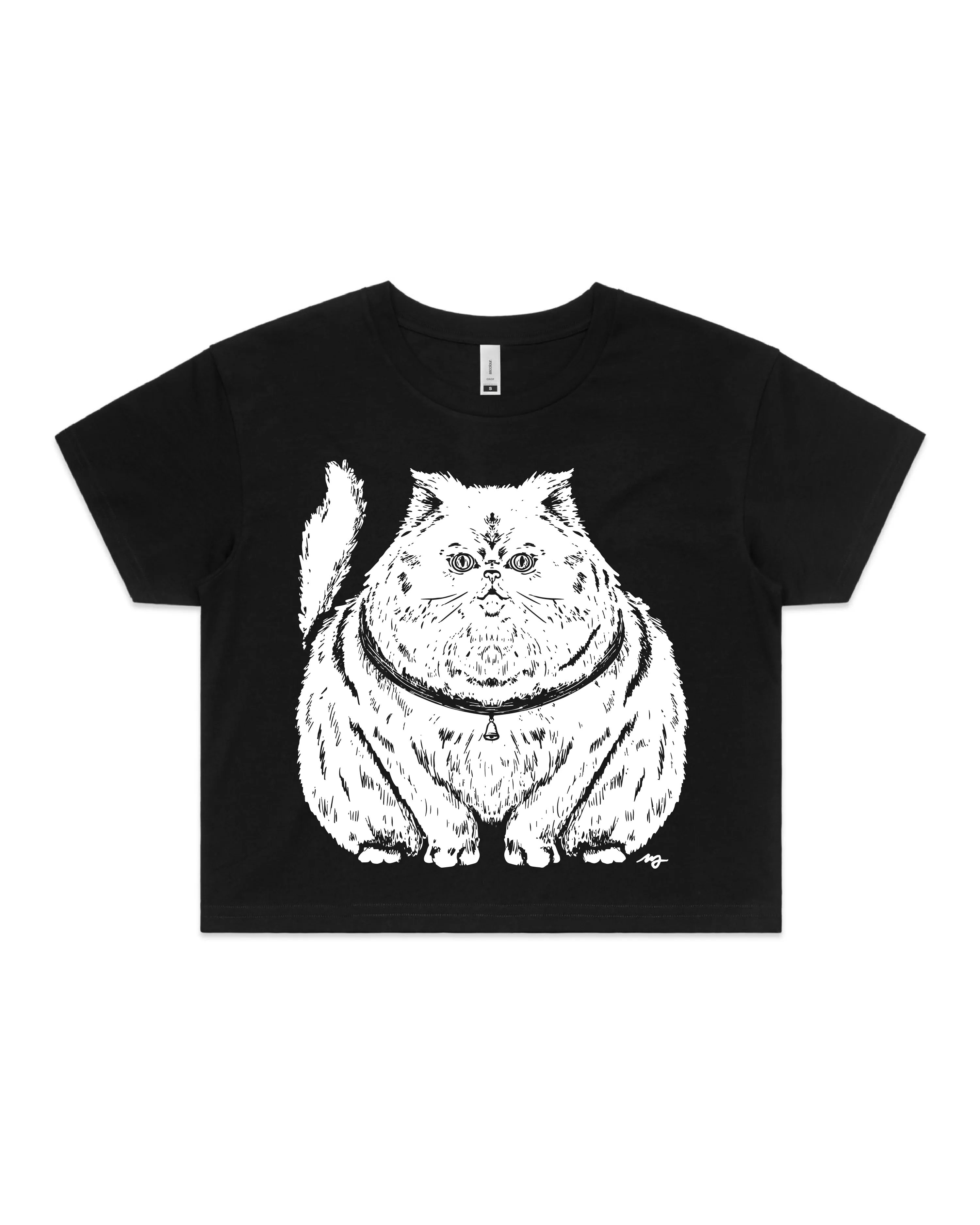 Everyday apparel Plump Cat ?? Cropped T-Shirt