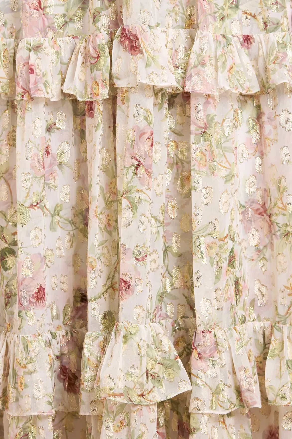 Colette's Rose Cherie Lurex Ankle Gown Warm-Layer