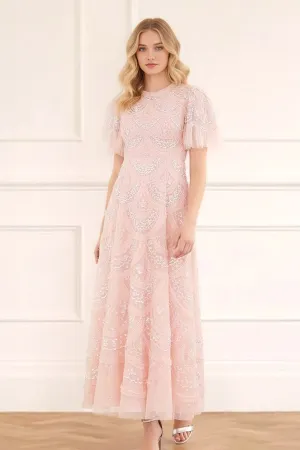 Urban Edge Trendy Vibes Carmen Ruffle Ankle Gown