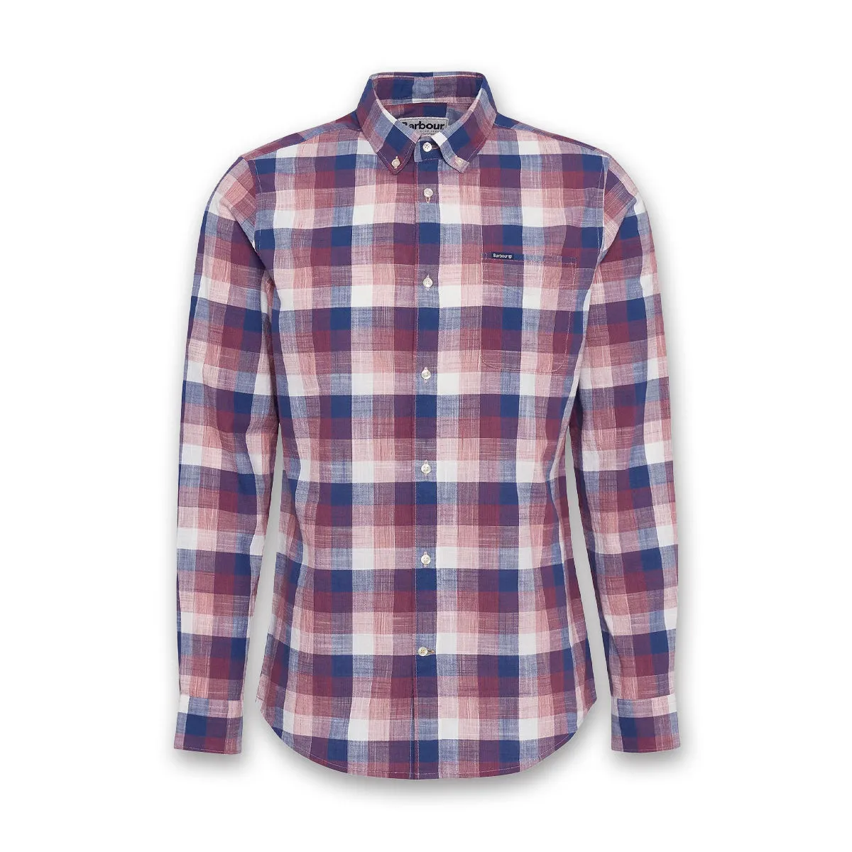 Barbour - Hillroad Tailored Shirt in Red Spice Breathable Mesh Panels Outdoor Leisure