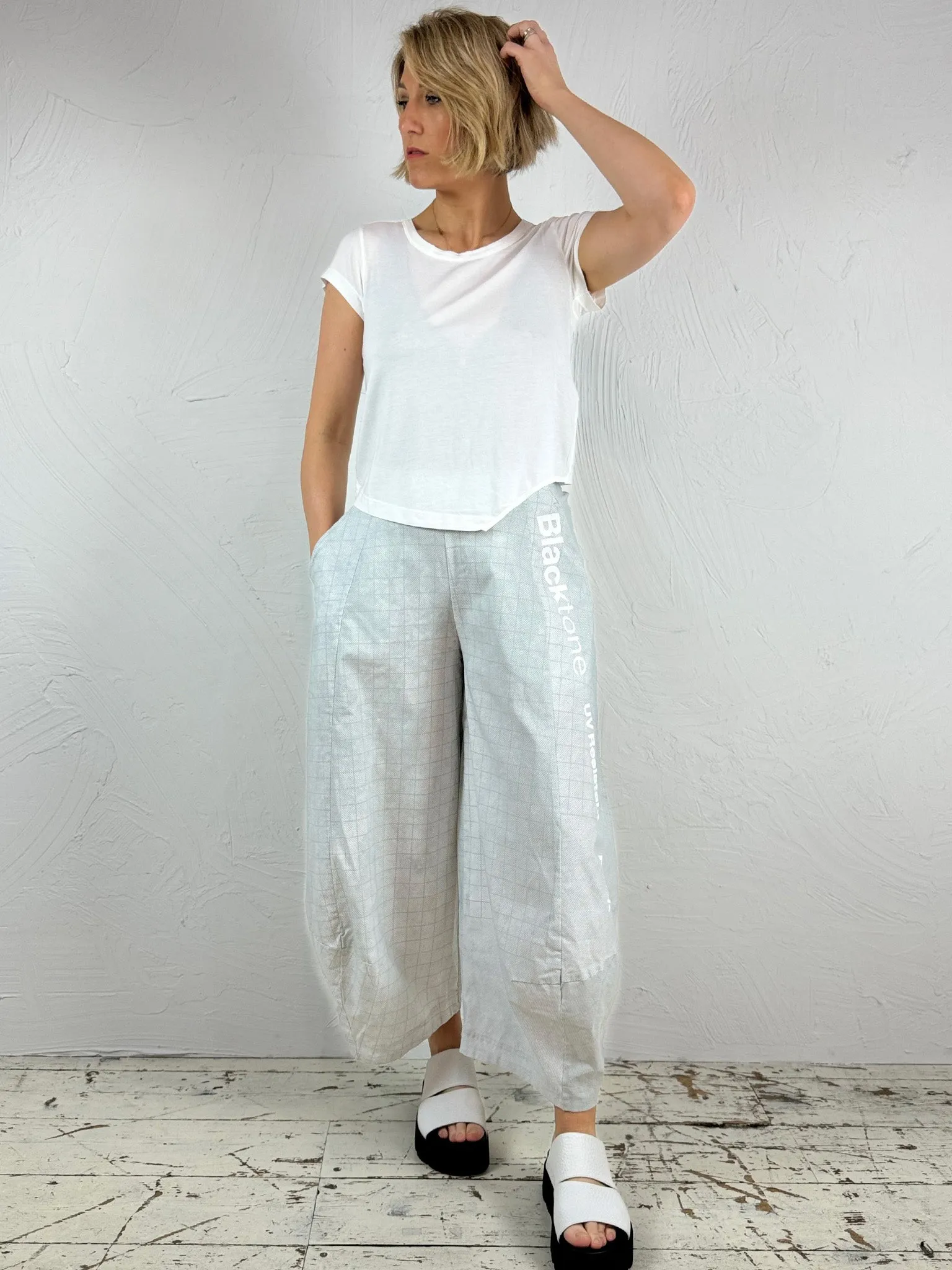 Grey Print Trousers '3440110' Stylish Fit