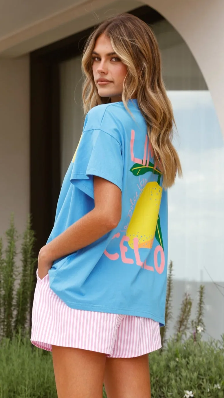 ThermalInsulated Crown Fit Limoncello Top and Shorts Set - Blue/Pink