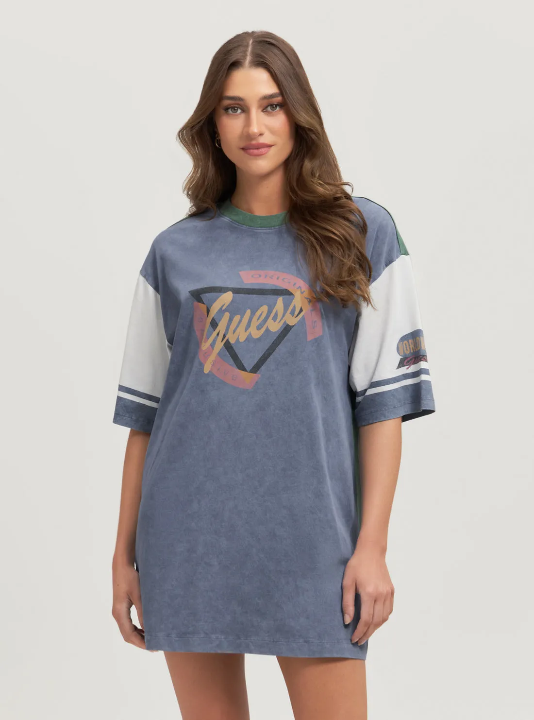 GUESS Originals Western T-Shirt Mini Dress Premium Look Practical work-to-play piece