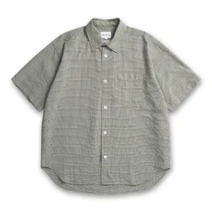 Norse Projects - Mo Oversized Check SS Shirt in Moss Green Multi Purpose Wear Printed design