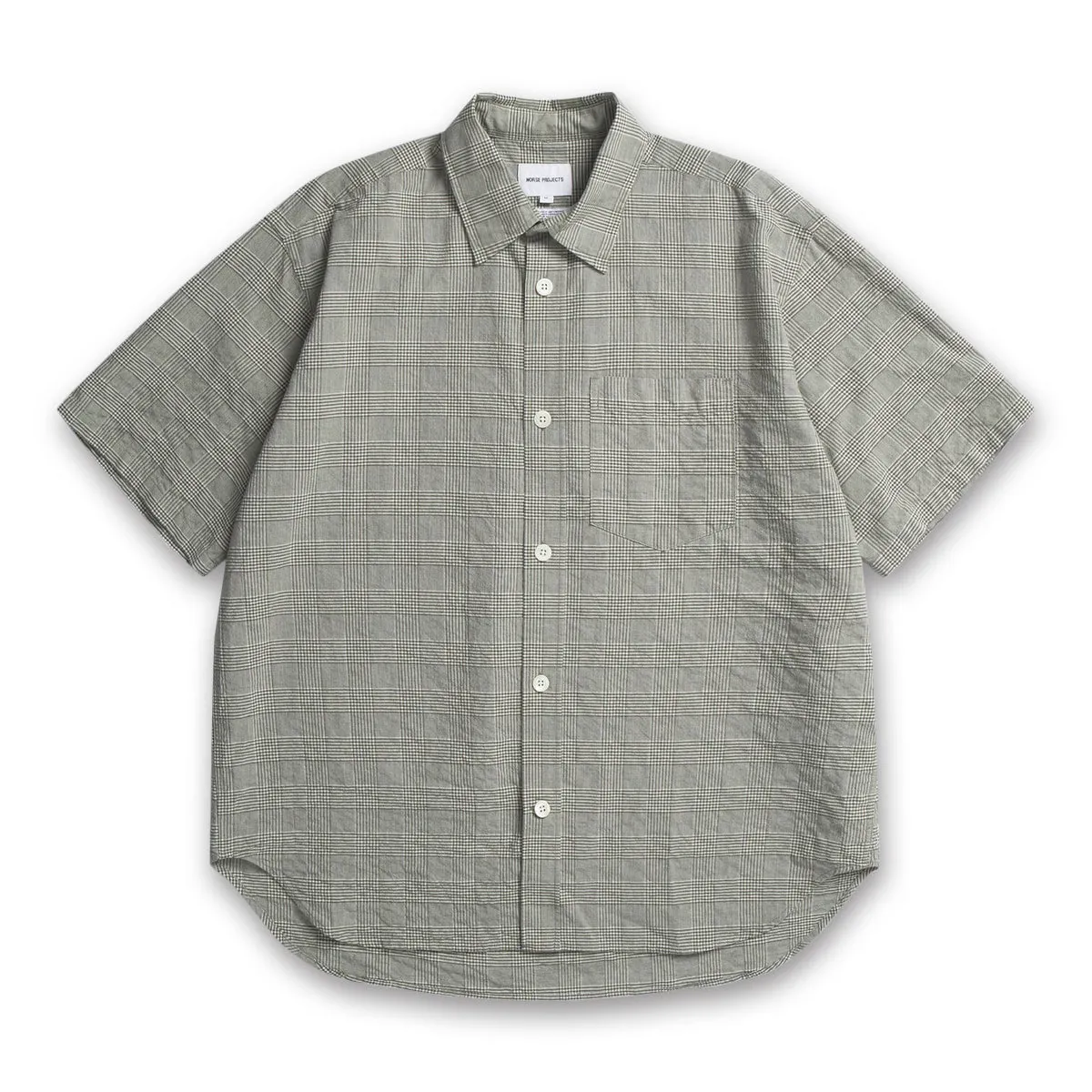 Norse Projects - Mo Oversized Check SS Shirt in Moss Green Multi Purpose Wear Printed design