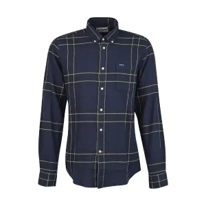 Barbour - Carter Tailored Fit Shirt in Navy Sporty and Cool Scoop neck