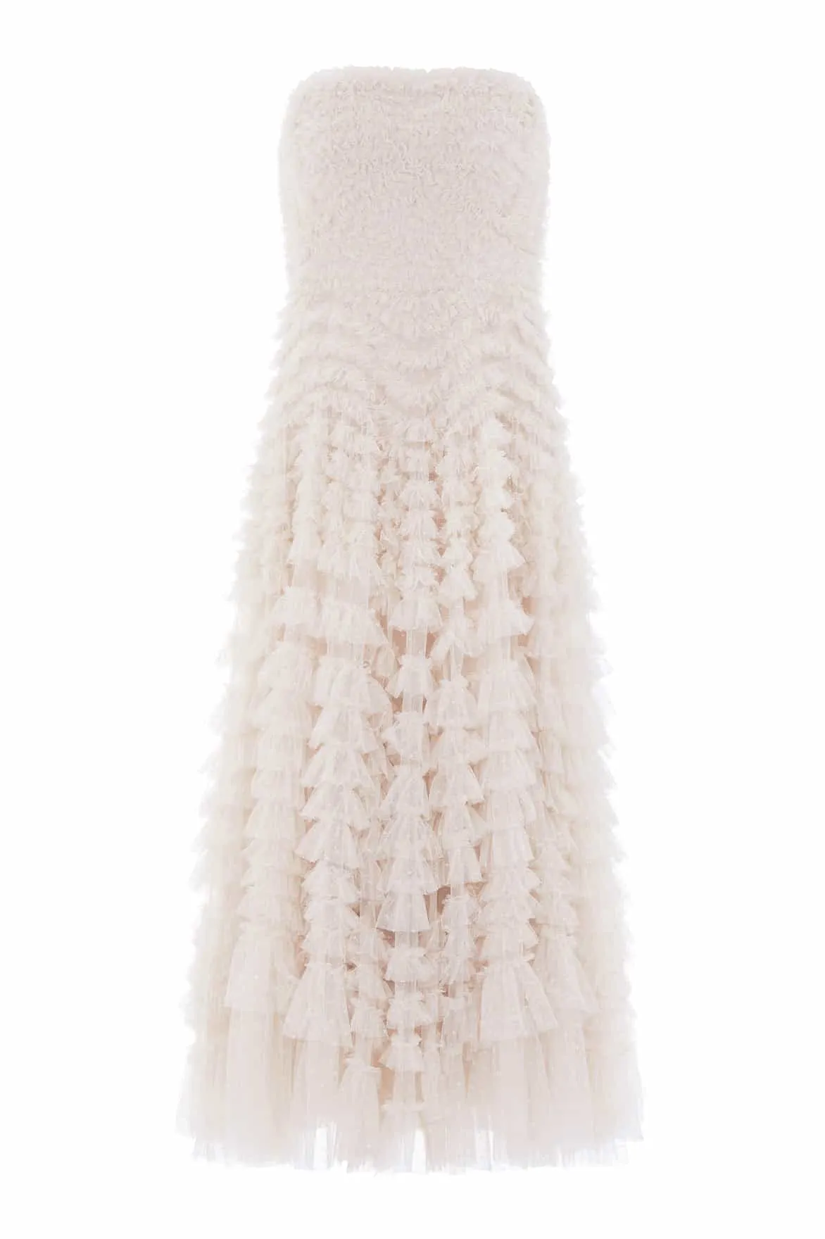 Hattie Ruffle Strapless Ankle Gown Festival-Ready