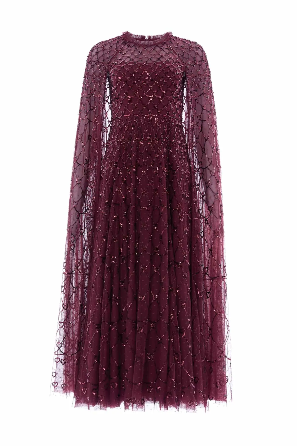 Heart Lattice Ankle Gown Quick Elegance