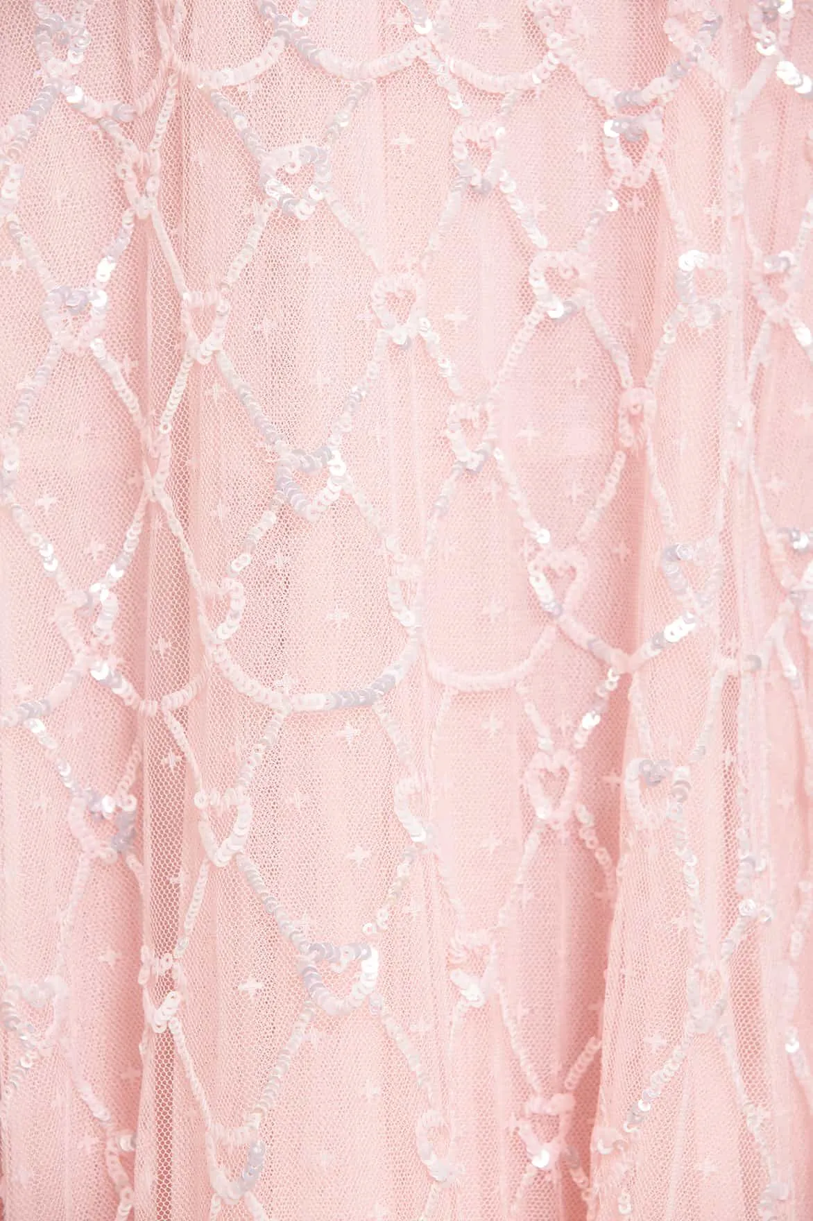 Simple Spirit Heart Lattice Ankle Gown