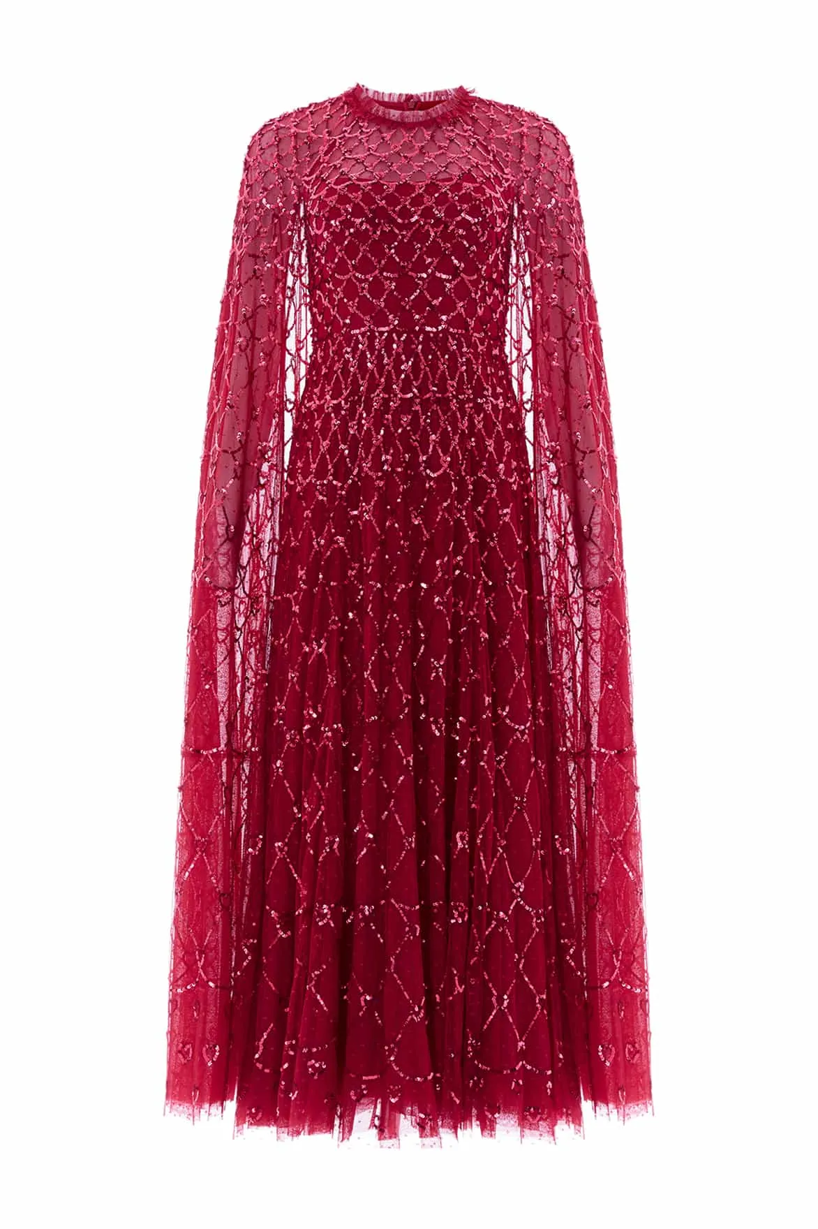 Heart Lattice Ankle Gown Daytime Look