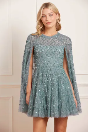 Lightweight-Comfort Heart Lattice Micro Mini Dress