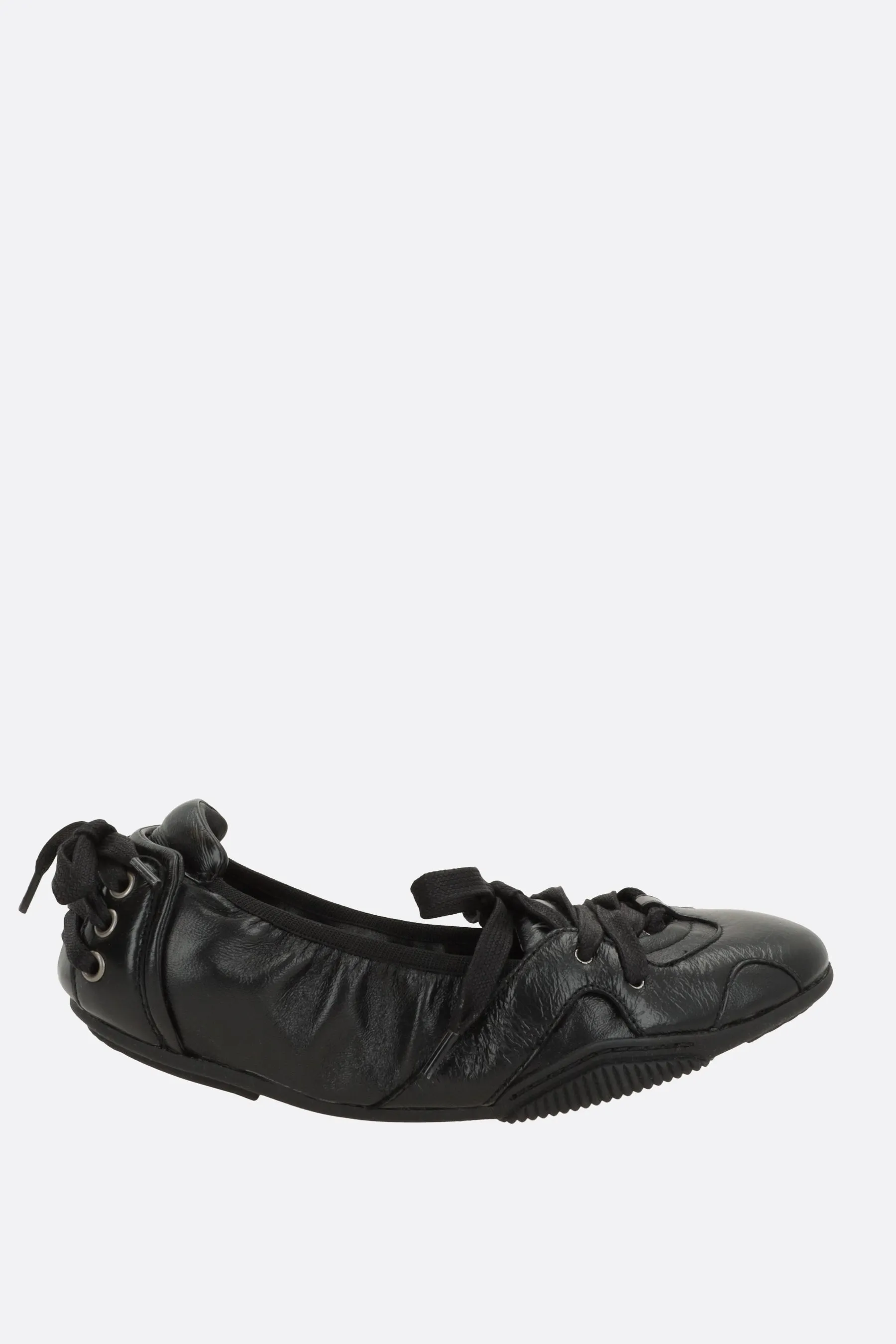 lace-up ballerinas in nappa Durable Material