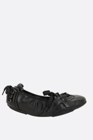 lace-up ballerinas in nappa Durable Material