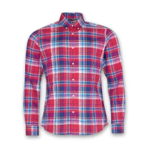 Barbour - Blakelow Tailored Fit Shirt in Red Sustainable Packaging