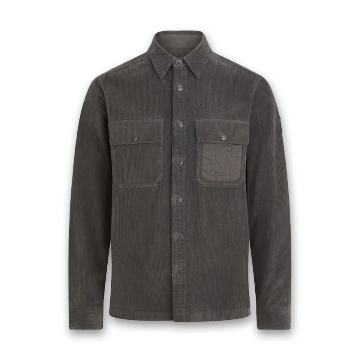 Casual Comfort Look Casual Active Belstaff - Fallgate Cord Shirt in Forge Grey