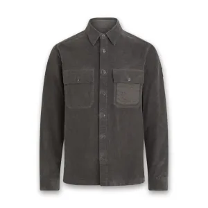 Belstaff - Fallgate Cord Shirt in Forge Grey Functional Side Gussets Casual Essential Wear