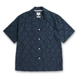 Norse Projects - Mads Batik SS Shirt in Dark Navy Outdoor Style Trend Cozy Touch