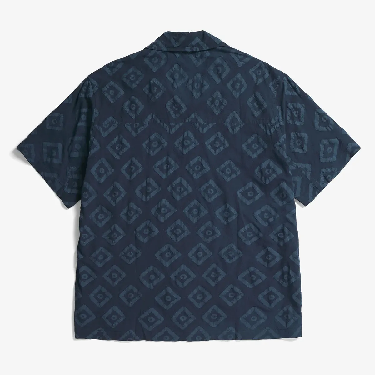 Norse Projects - Mads Batik SS Shirt in Dark Navy Fashion Ready