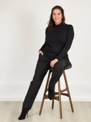 Anti Odor Treatment Seasonal Wear Diana by ROBELL Stretch Trouser - Black