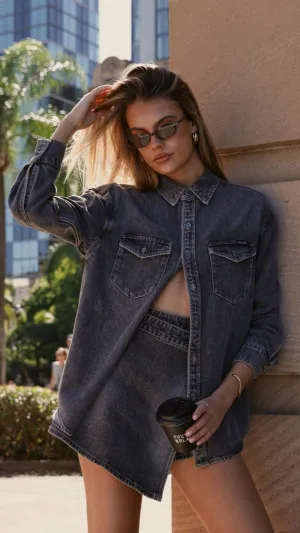 Rollas Classic Denim Shirt - Black Stone Energy Ease