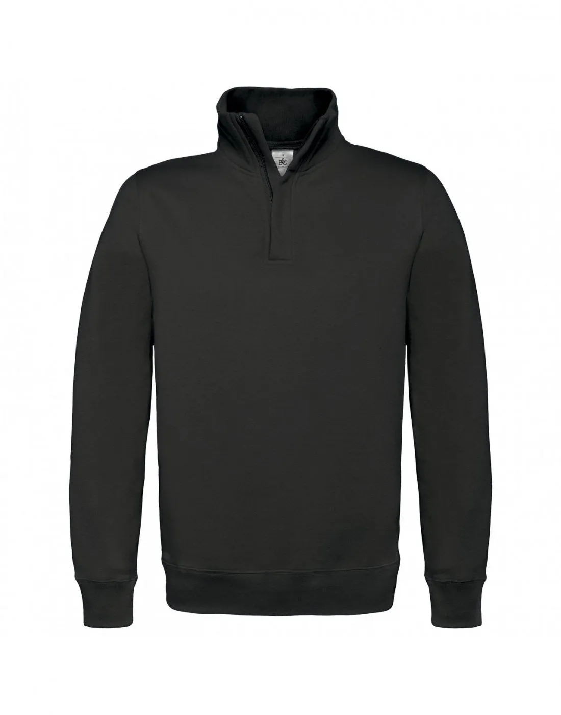 Loop Back Construction Layering Piece Id.004 Quarter Zip Sweatshirt | BLACK