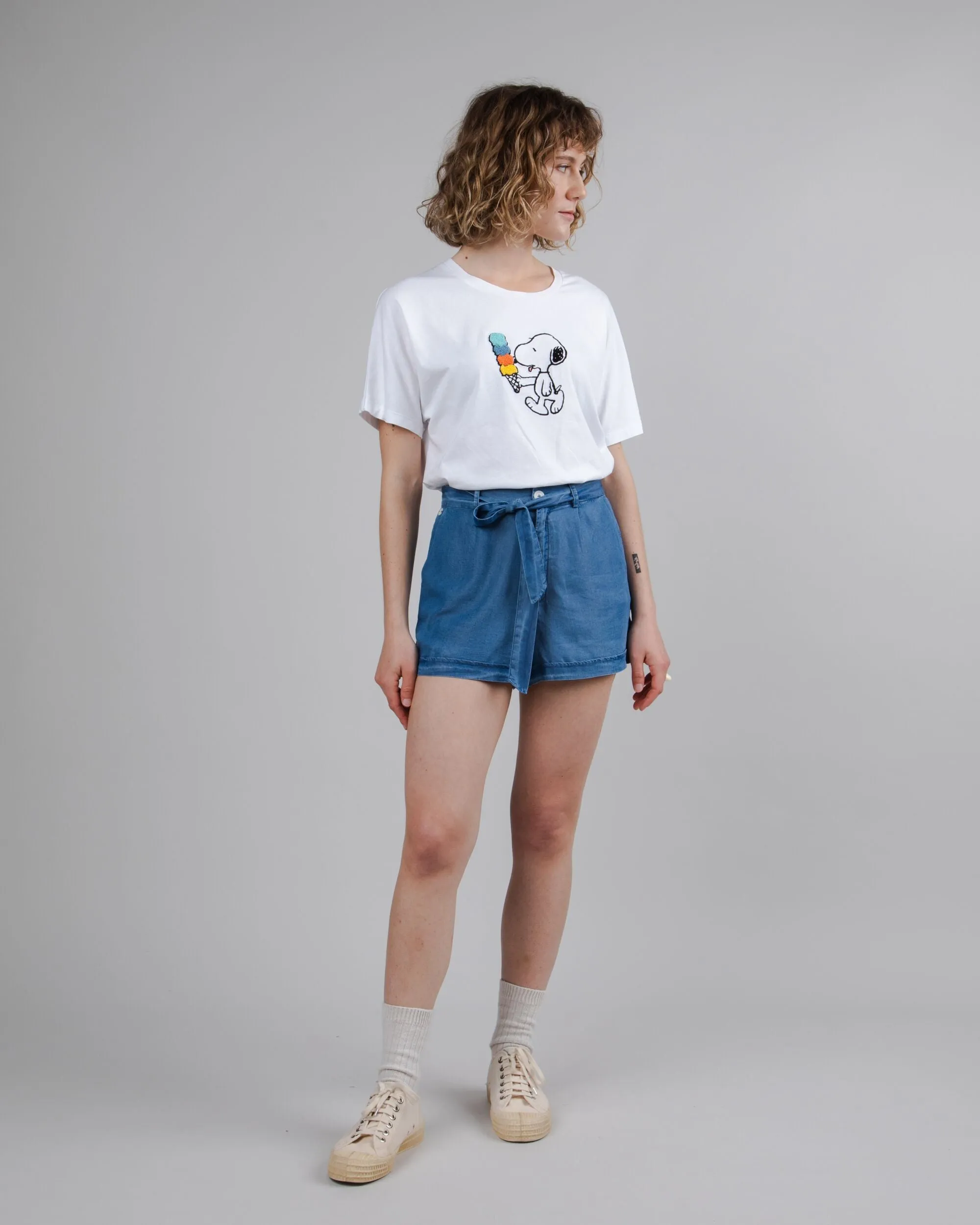 Sport Fit Design Breathable Comfort Fit Indigo Belted Shorts Blue