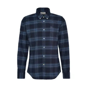 Ethically Sourced Cotton Barbour - Forestfield Tailored Fit Shirt in Classic Navy