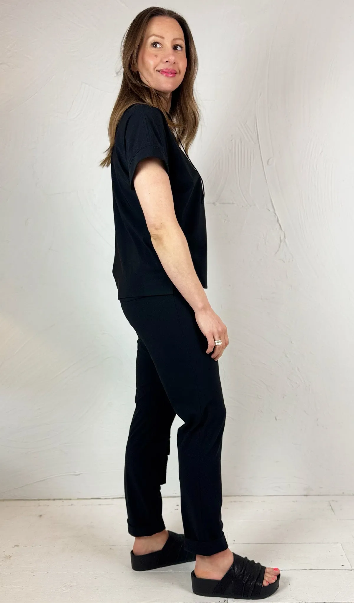 Flexible Durability ReinforcedStitching Jane Lushka Technical Jersey Trousers