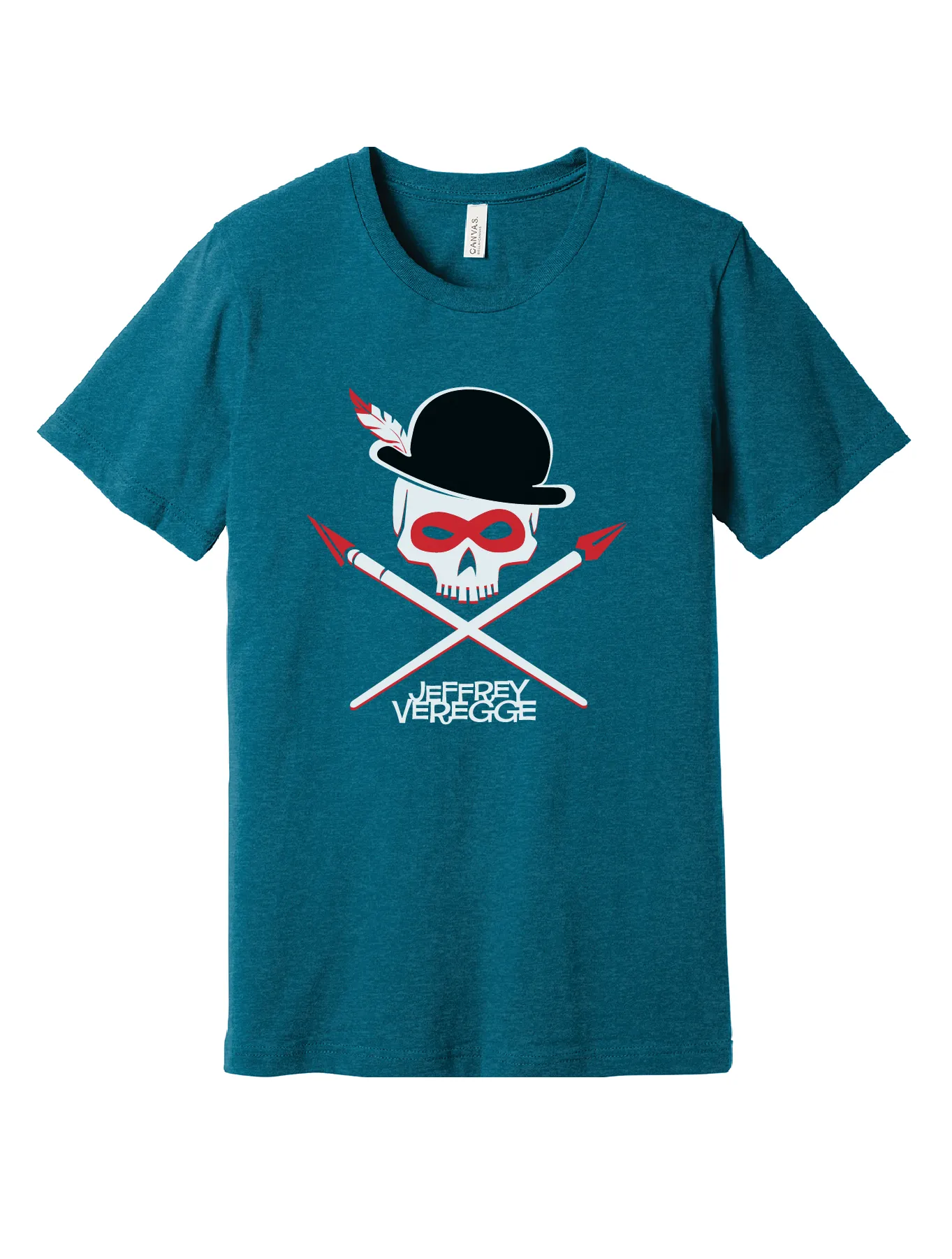 Jeffrey Veregge Logo ?? Deep Teal T-Shirt Casual Look