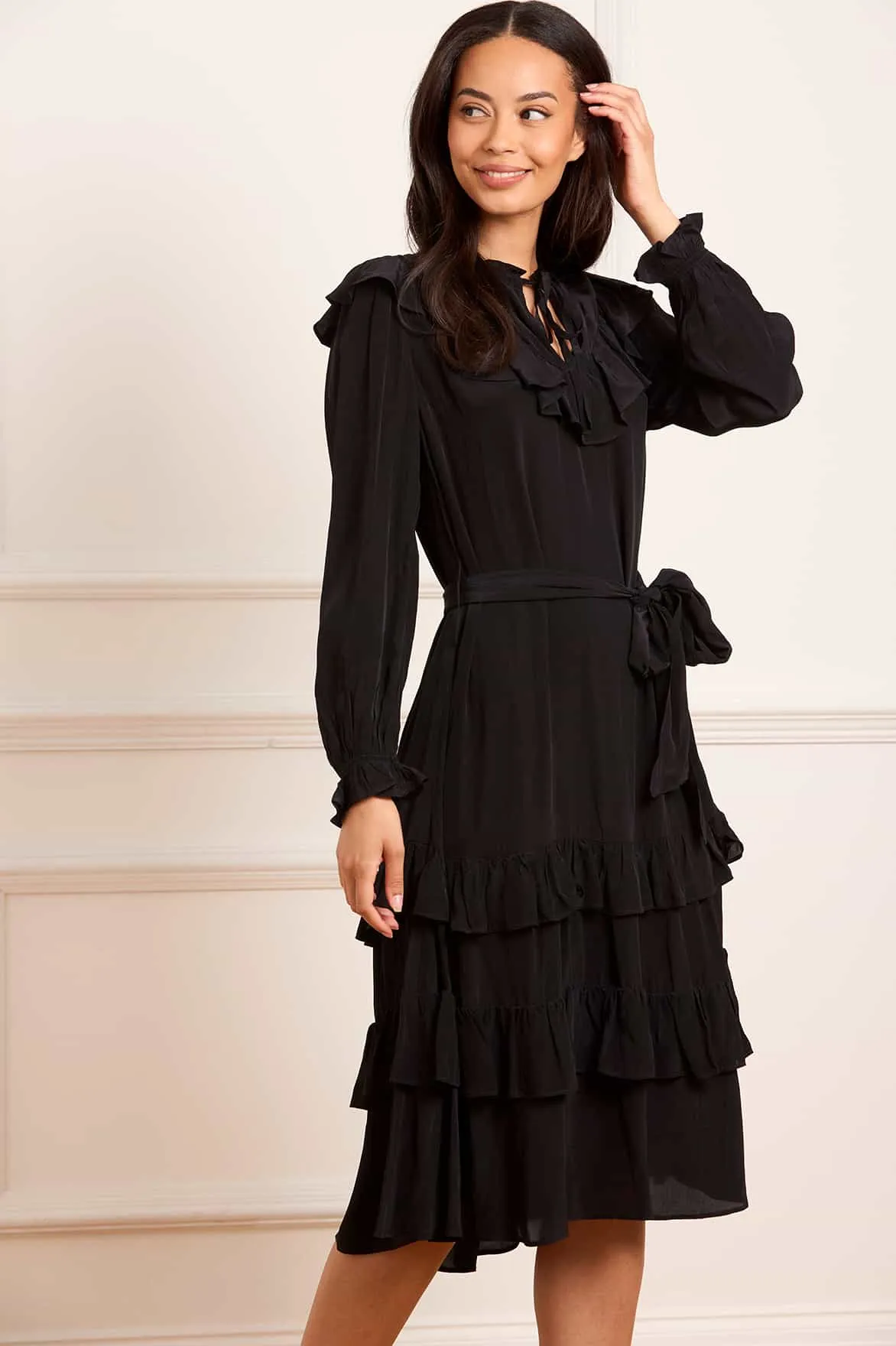 Joelle Crepe Midaxi Dress Timeless Comfort