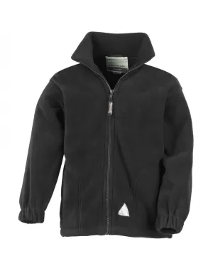 Junior Full Zip Active Fleece Jacket | BLACK Cold Morning Brisk Air