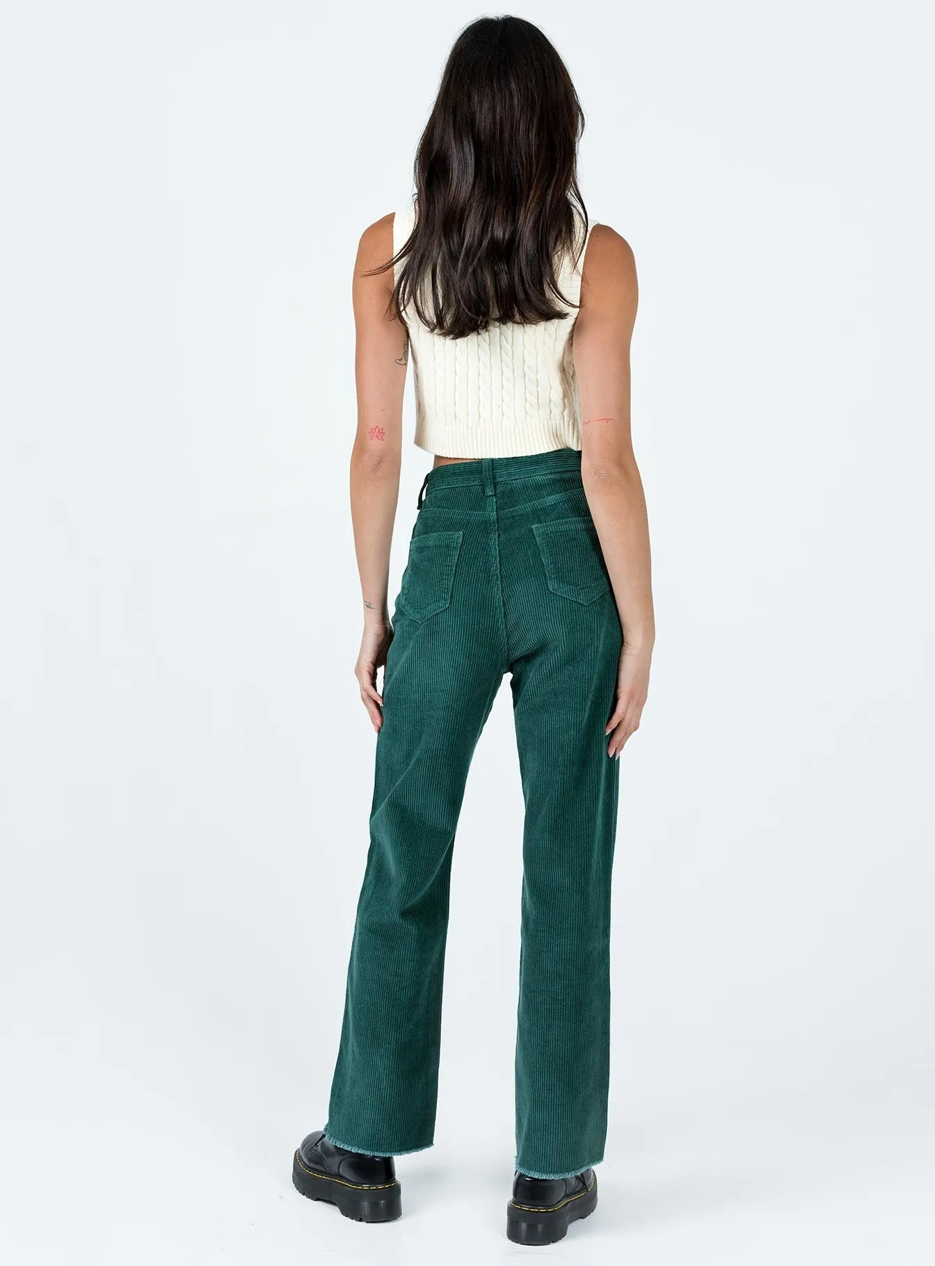 Neutral Look Kalinda Jeans Green Cord